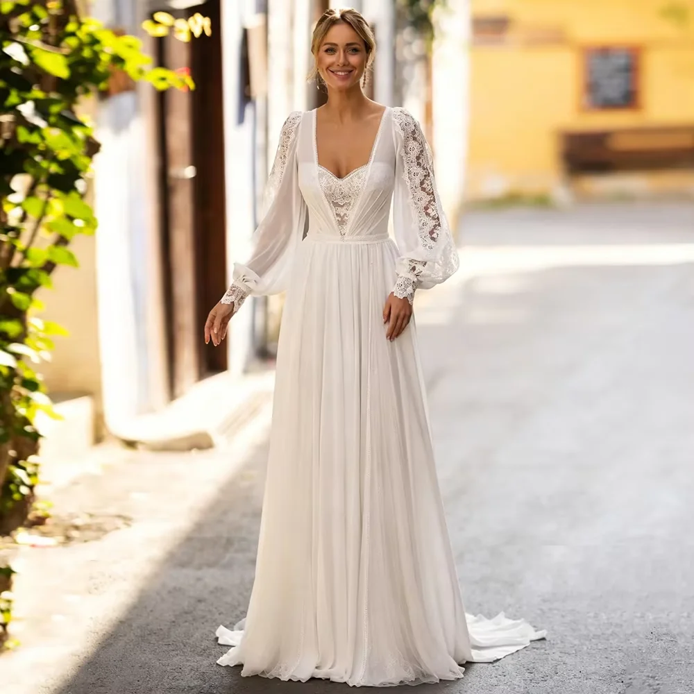 Lace Wedding Dresses 2026 Luxury Long Sleeve Bride Gown Bridal Dress Wedding Gown Vestido de Novia Elegant Princess Dresses