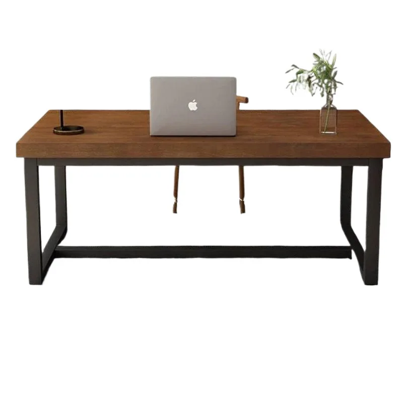 Solid wood computer desk desktop modern double home study table bedroom workbench
