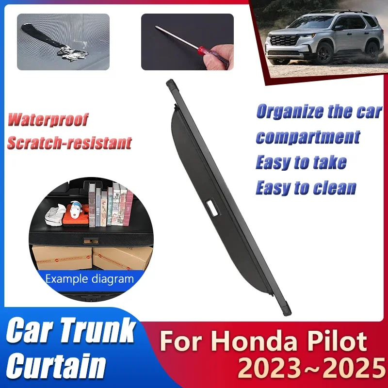 For Honda Pilot 2024 Accessories 2025 2023 YG1 2 MK5 Auto Trunks Curtain Cargo Scratch Resistant Partition Storage Accessories