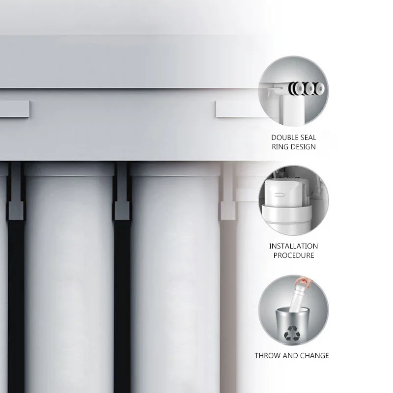 منقي المياه المنزلي آلة معالجة المياه المتكاملة لتنقية المياه بالتناضح العكسي للممر المائي