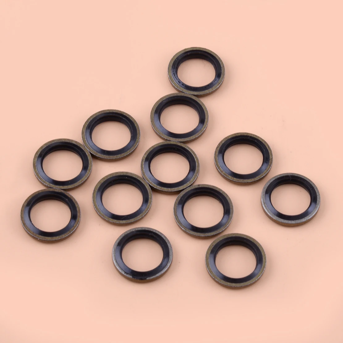 12Pcs 12mm Fuel Line Sealing Washer Bolt Seal Fit for Dodge Ram Cummins 2500 3500 12V 24V 5.9L 6.7L Engine 3963983