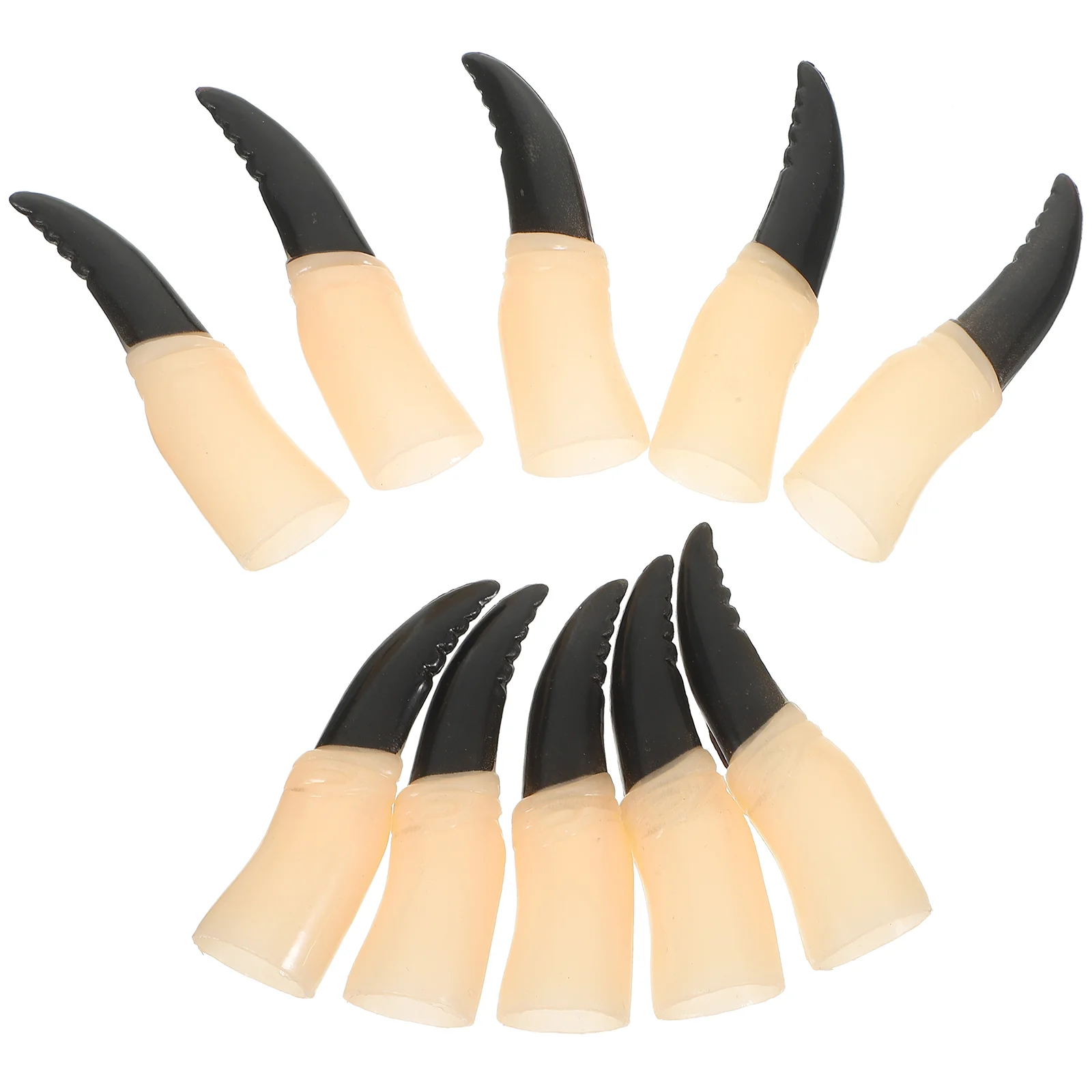 Fake Finger Claws Black Nail Covers Witch Flesh Nails Environmental Protection