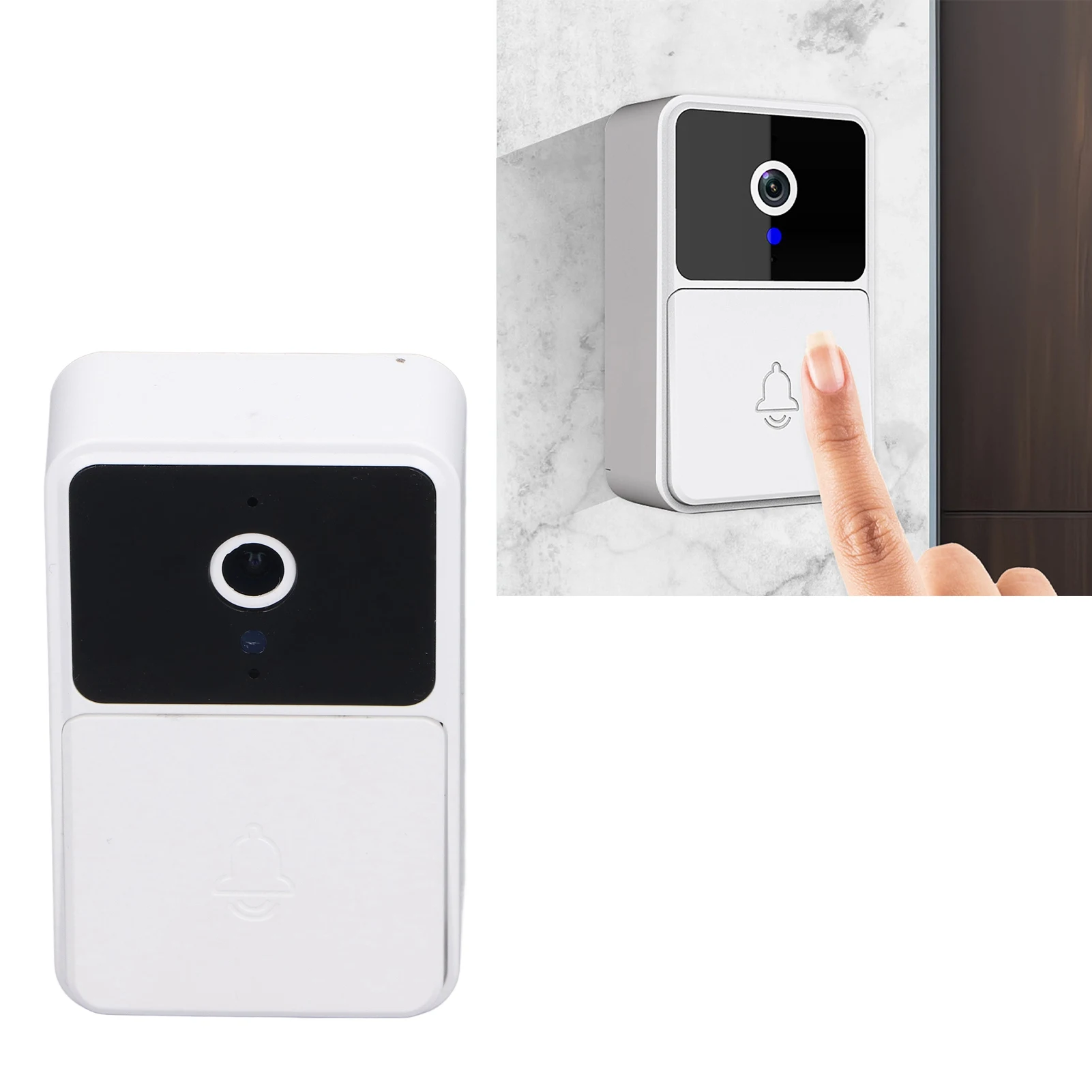 Timbre de vídeo inalámbrico ZK30 con WiFi, cámara de 480P HD con visión nocturna, intercomunicador de voz bidireccional, timbre de vídeo para el hogar