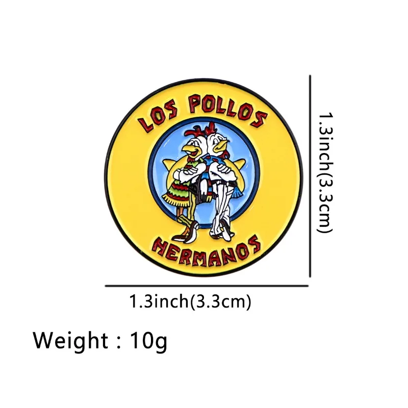 Cartoon Chicken Shape Brooch Universal Creative English Letter Metal Badge Trendy Versatile Clothes Bag Accessories Brooch image 5