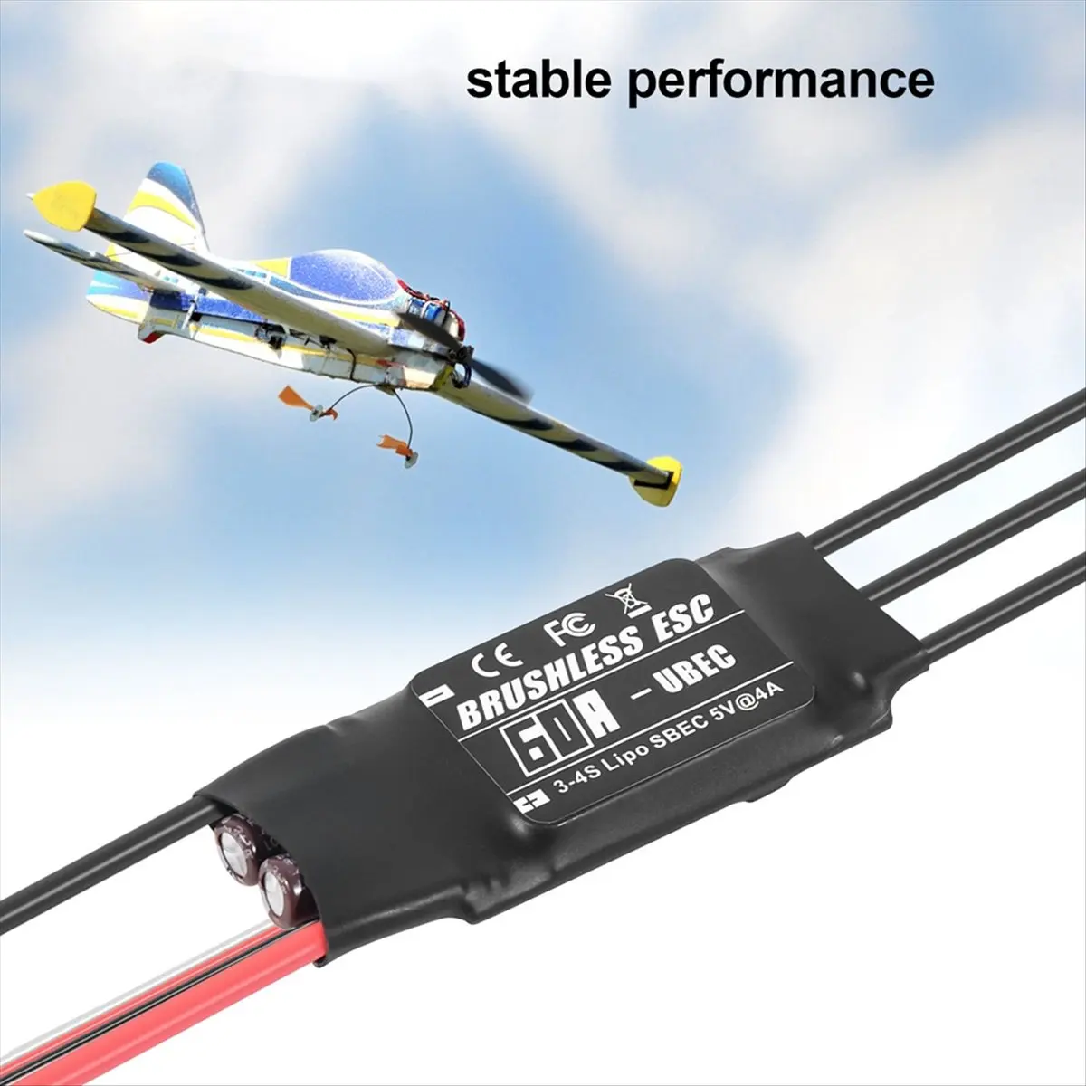 Super Sale 60A Brushless ESC 2-3S Lipo Support BEC Output with Programming Card for RC Car Boat Aircraft DIY Parts