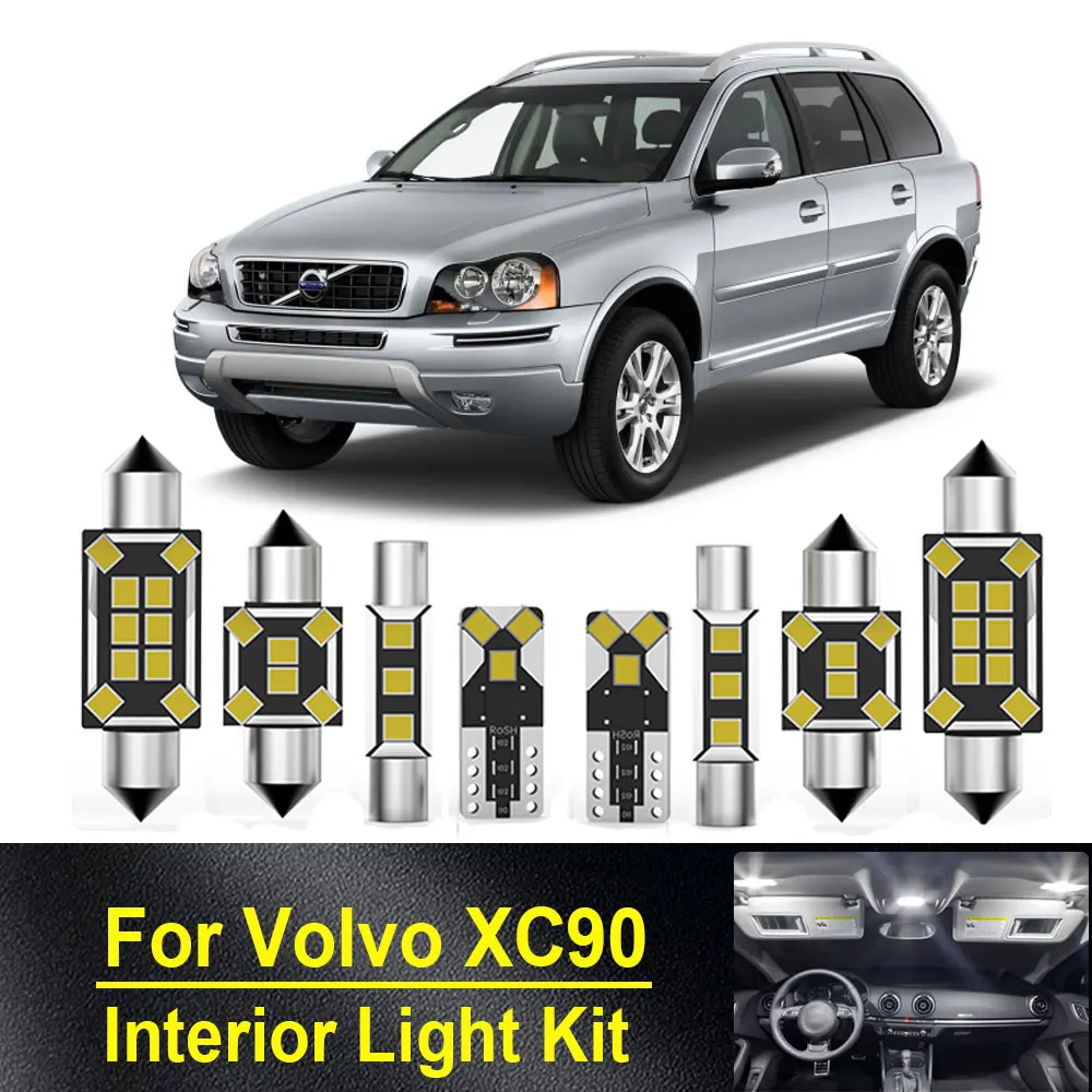 Car Canbus For Volvo XC90 I MK1 275 2002-2010 2011 2012 2013 2014 LED Interior Light Bulb Kit Vehicle Indoor Reading Lights