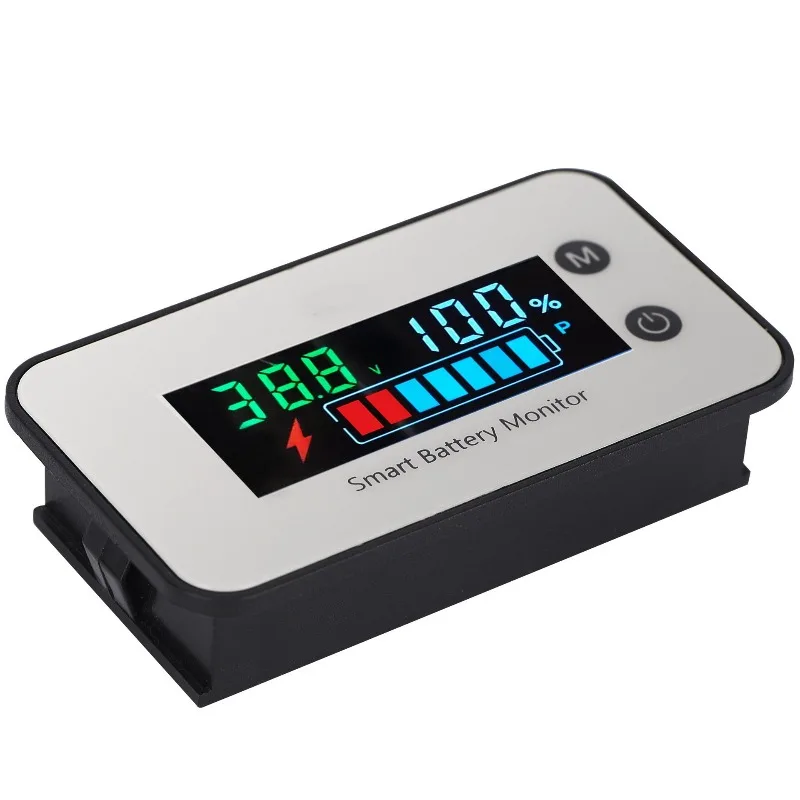 Color Screen Waterproof Battery Voltage and Capacity Percentage Lead-acid Ternary Lithium Battery Display Detector 8 - 100v