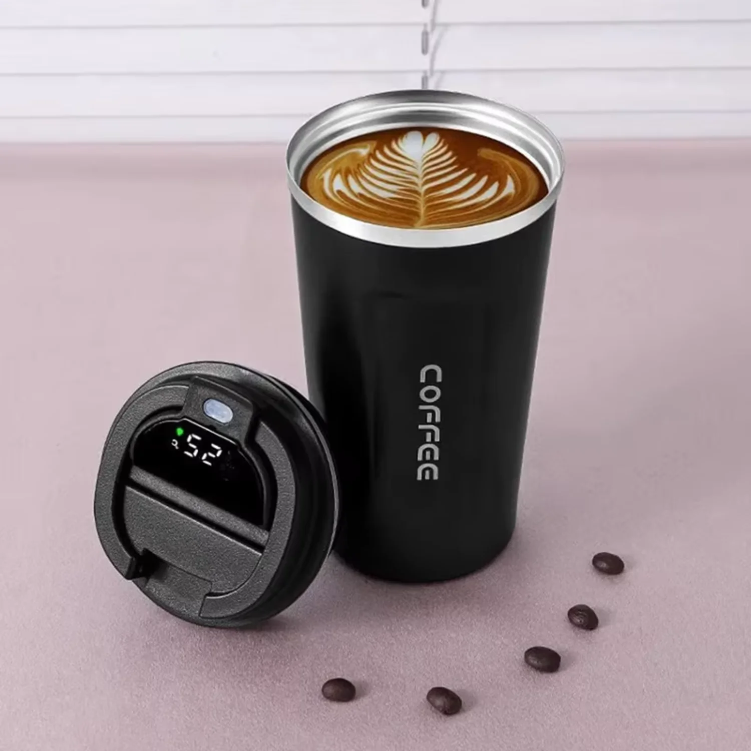 XD918   Smart  Thermos Bottle LED Temperature Display Coffee Mug Portable Vacuum Flasks Drinking