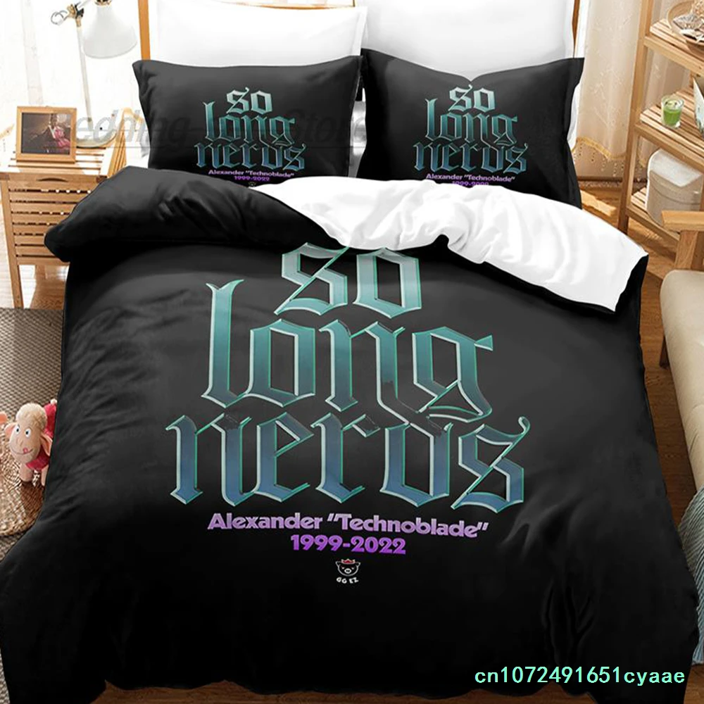 1999-2022 Technoblade Bedding Set Single Twin Full Queen King Size Bed Set Teenage Bedroom Duvetcover Sets 3D Blood God