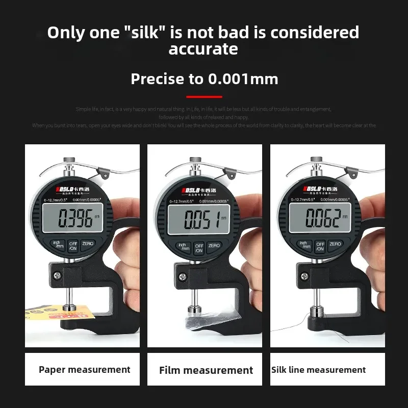 Digital Thickness Measuring Instrument with Vernier Caliper - High Accuracy for Film Paper Leather Board Thickness