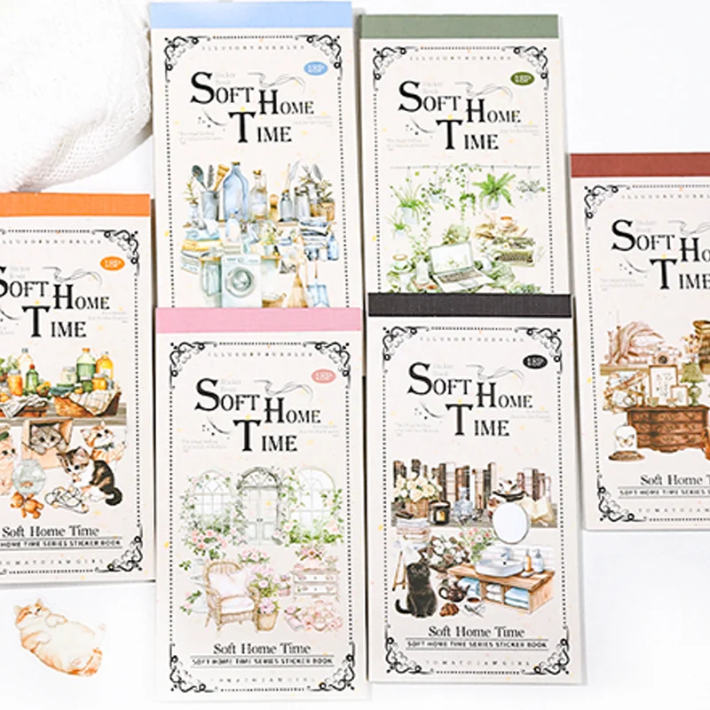 Mr Paper 18 unids/bolsa casa suave serie temporal paisajismo del hogar Material doble troquelado libro de pegatinas manual DIY tarjeta de álbum de recortes