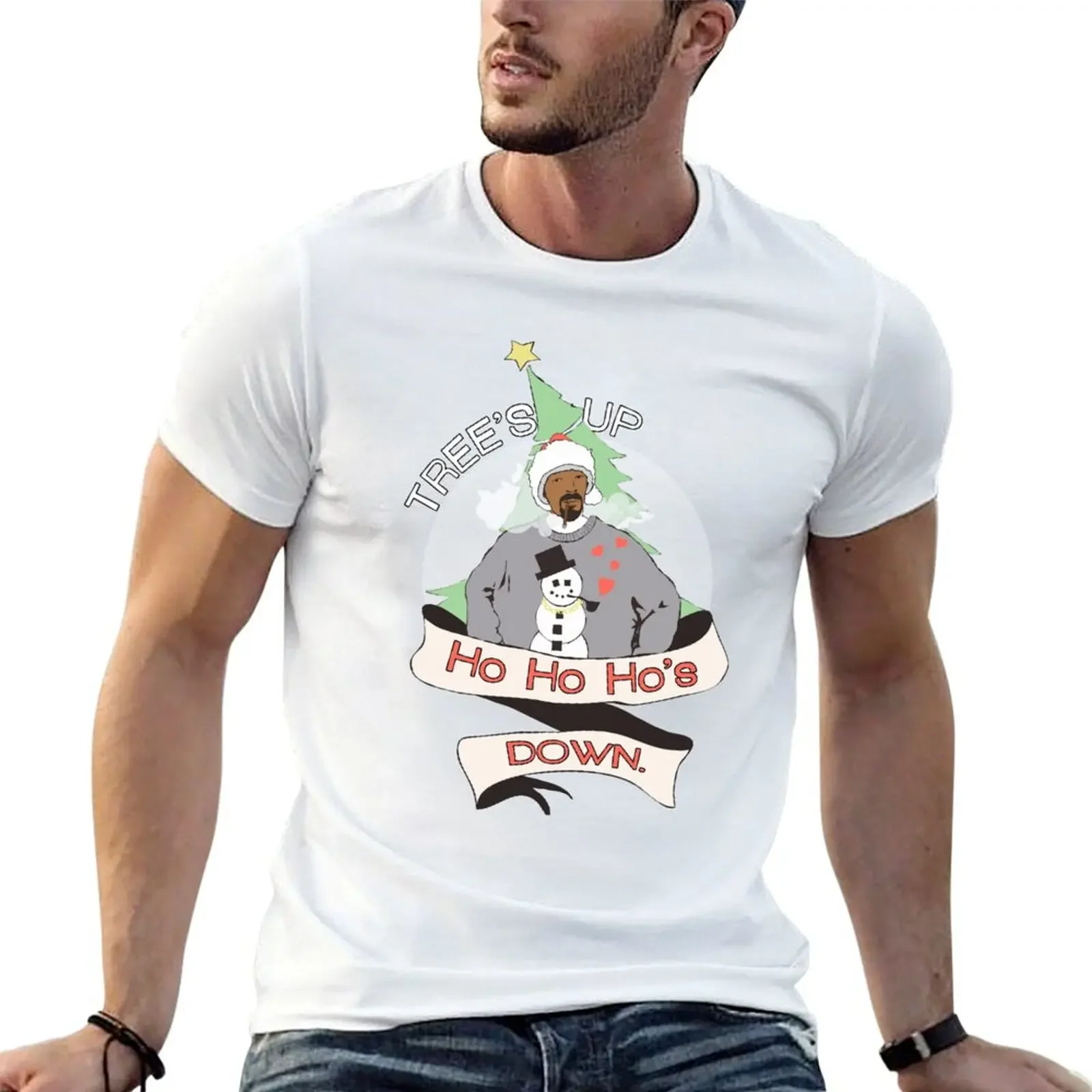 

Tree's Up, Ho Ho Ho's Down - Snoop in a Christmas sweater T-Shirt aesthetic clothes anime t shirts t shirts for men pack