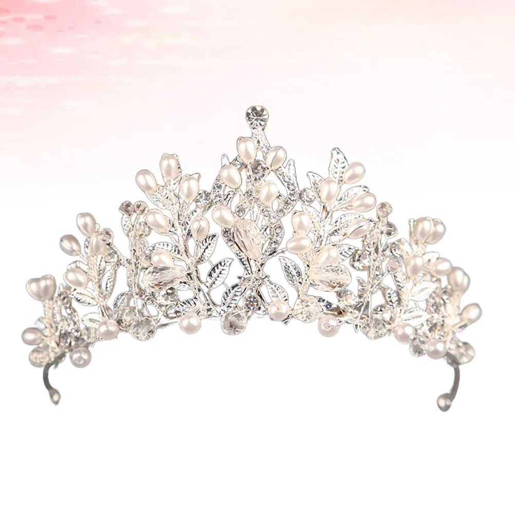 

Свадебная корона с жемчугом и кристаллами, свадебная тиара, легкое прочное украшение для волос, аксессуар для волос в корейском стиле, свадебная корона