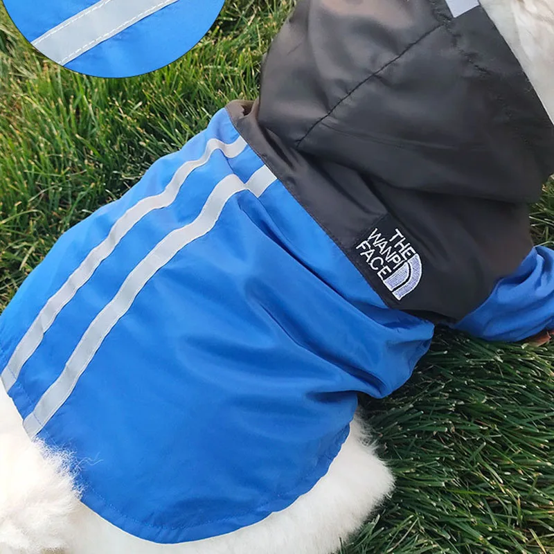 New Pet Handsome Raincoat Corgi Teddy Pet Waterproof Reflective Hooded Poncho Small Medium Dog Outdoor Apparel Pet Clothing