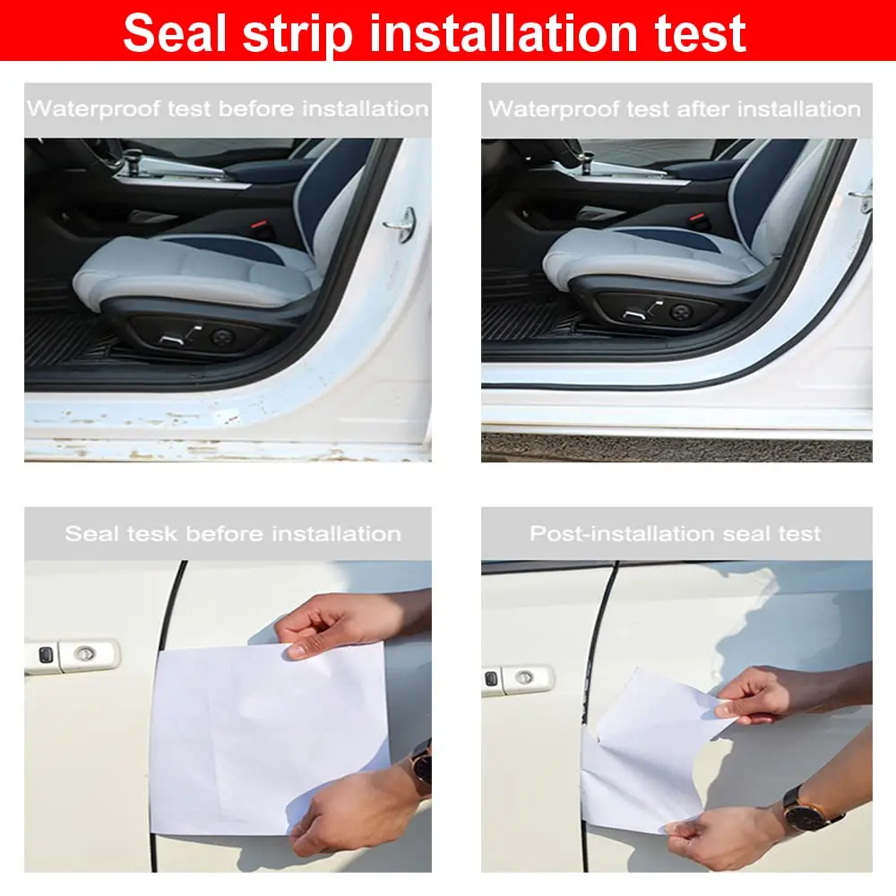 Universal Auto Door Seal Strip D-Shape Self-Adhesive Weather Stripping Car Truck Door Window Soundproof Noise Insulation Sealing
