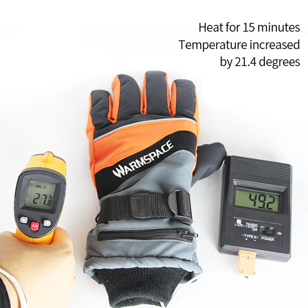 

1 Pair Women Men USB Hand Warmer Rechargeable Heated Gloves Constant Temperature Warm Gloves EU Plug