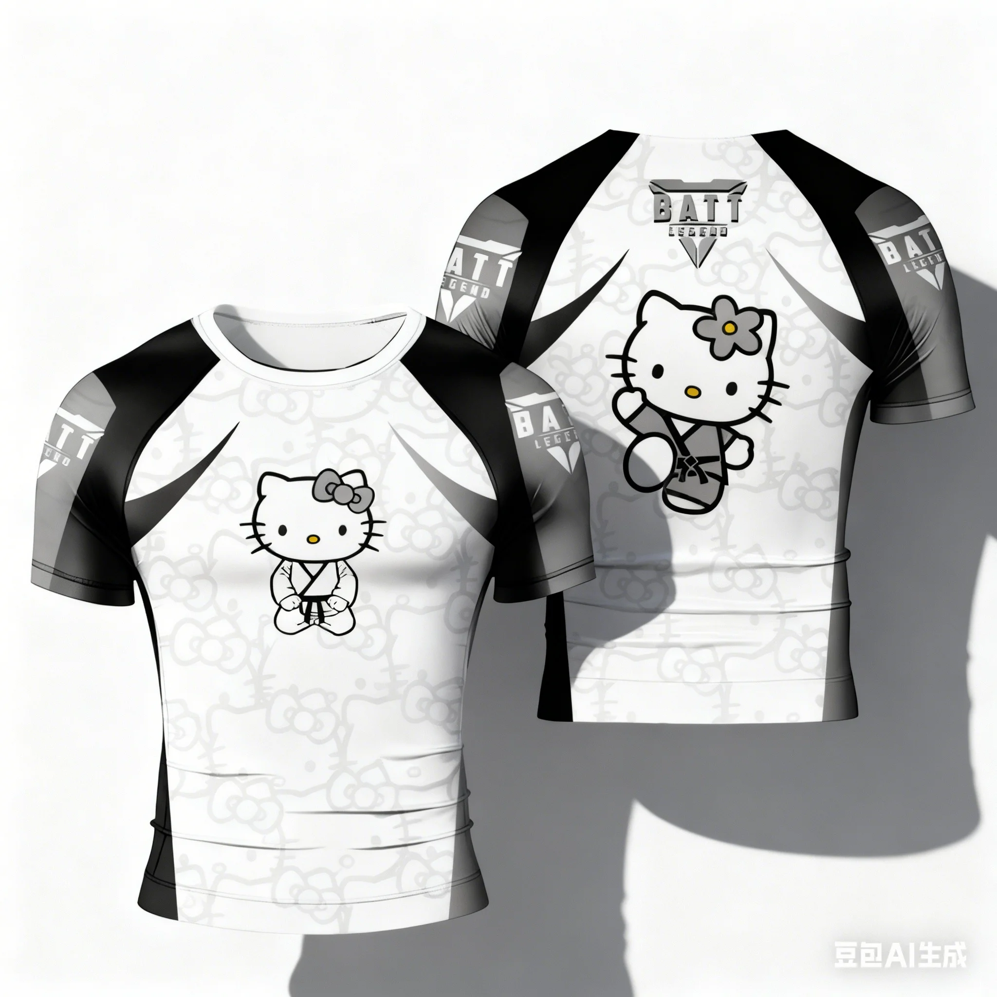 

Sanrio Family Hello Kitty Theme Fitness Exercise Sweet and Cool American Street Летняя футболка для женщин и мужчин для взрослых Топ больших размеров