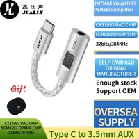 JCALLY JM7 Max TypeC/Light-ning a Cable de Audio Digital de 3,5mm DAC CX31993 para adaptador Android/Apple amplificador de decodificación 32 bits/384KHz