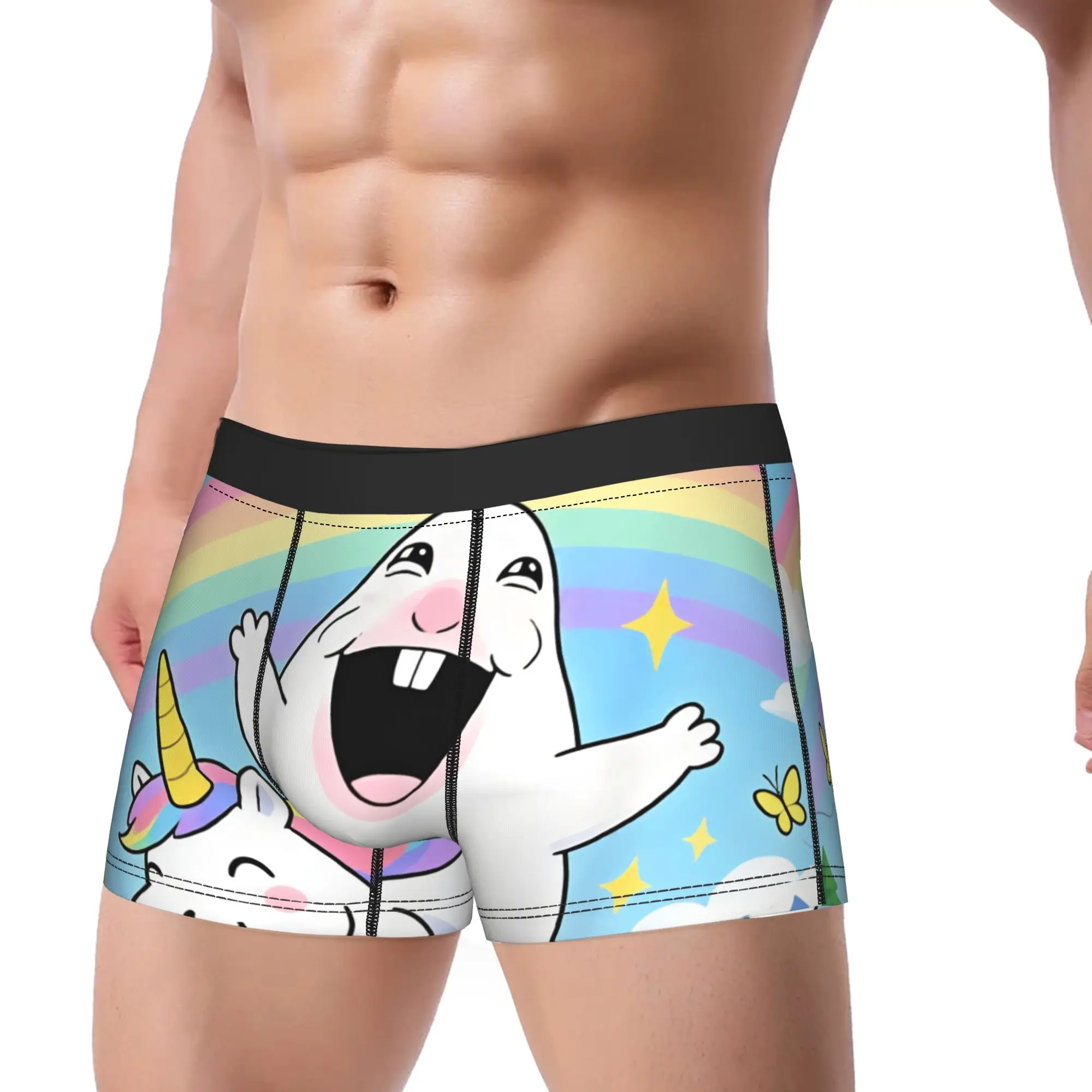 Happy Hamster Meme Underwear  Males Boxer Brief Comfortable Boxer Shorts Quality Design Large Size Underpants