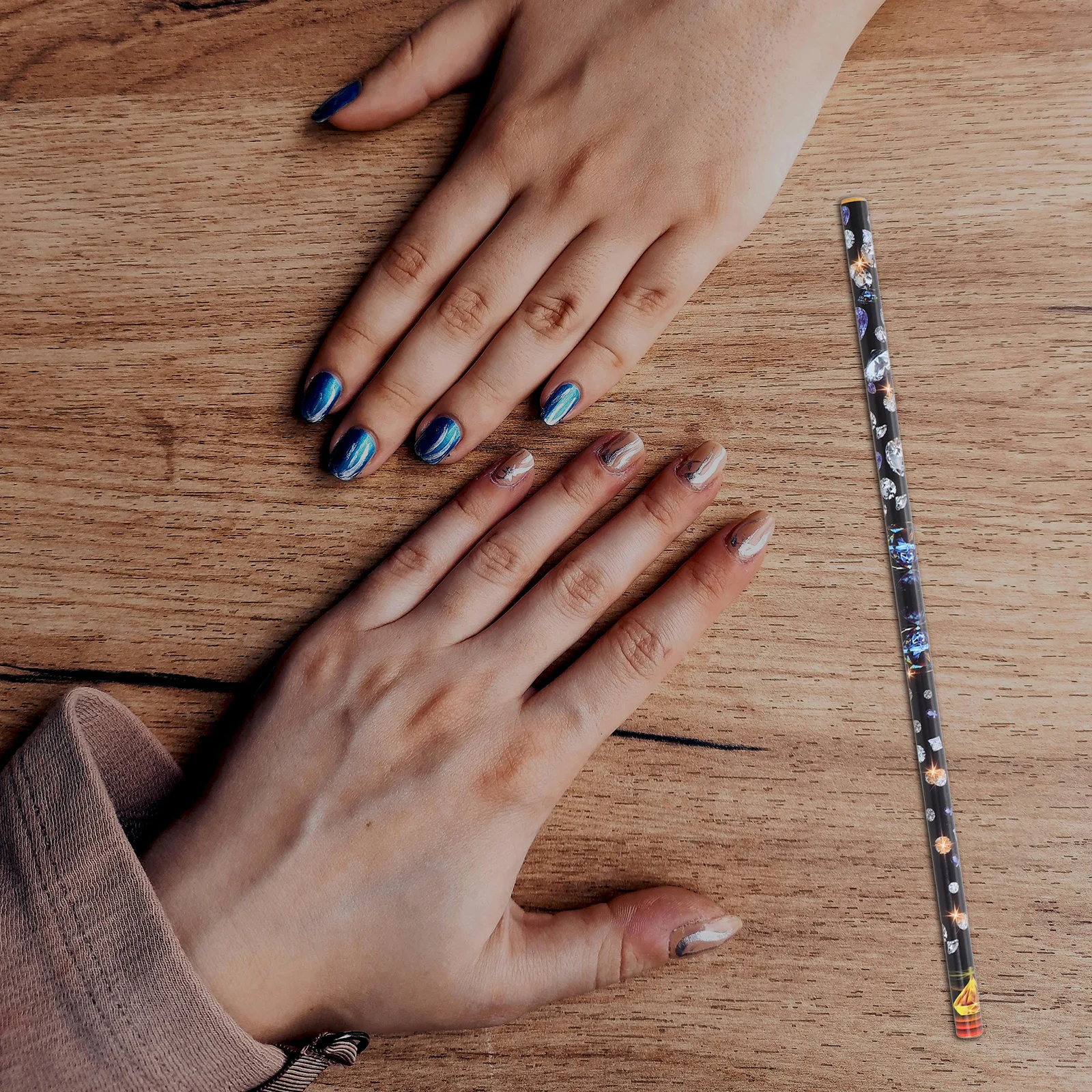 

8Pcs Rhinestone Picker Pen Manicure Supplies Wax Tip Nail Art Specific Fine Adhesion Versatile Usage Compact Portable