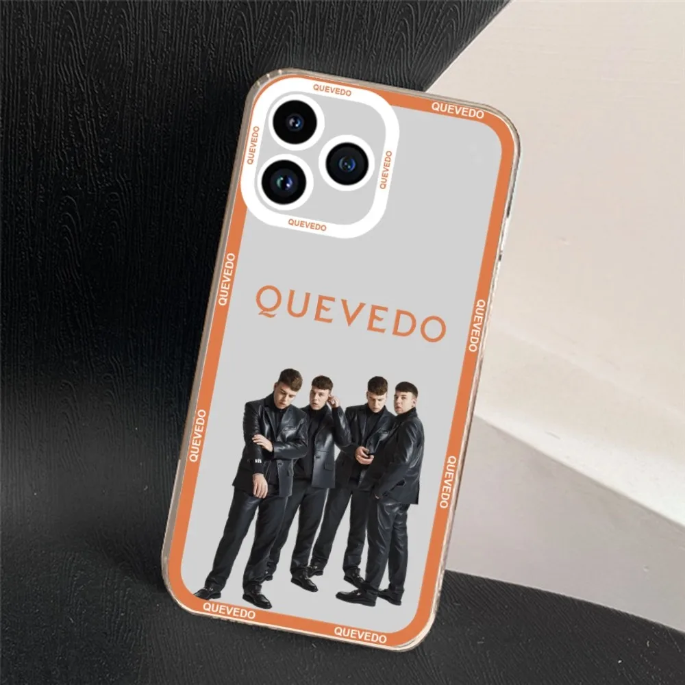 Nordic Pop Rapper Quevedo Phone Case For iPhone 11 12 Mini 13 14 15 Pro Max Transparent Shell