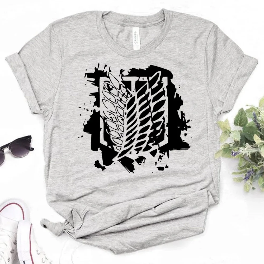 Attack on Titan tshirt women aesthetic 2000s jojifuku streetwear top tees korean fashion harajuku dollette