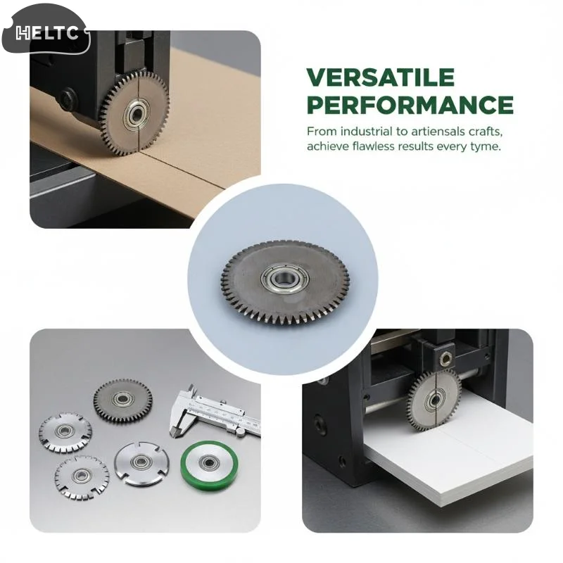 1PCS  Green/Silver Creasing Blade Dotted Blade Rubber Wheel For Electric Paper Creasing Machine Self-adhesive Marking Machine