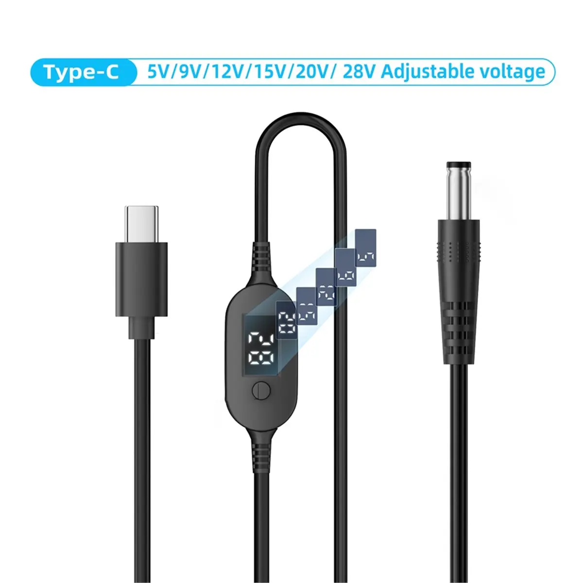 ●USB C to DC Power Cable 140W Type C to 28V 5A Adjustable Voltage Adapter Connector Cable for Laptop Router