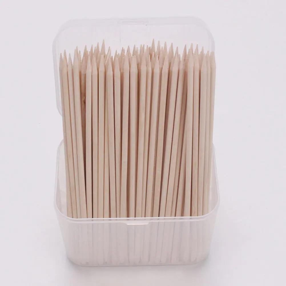 

200 шт. деревянных палочек для маникюра, двусторонние, для чистки кутикулы, инструмент для педикюра, для домашнего и салонного использования, 15 см