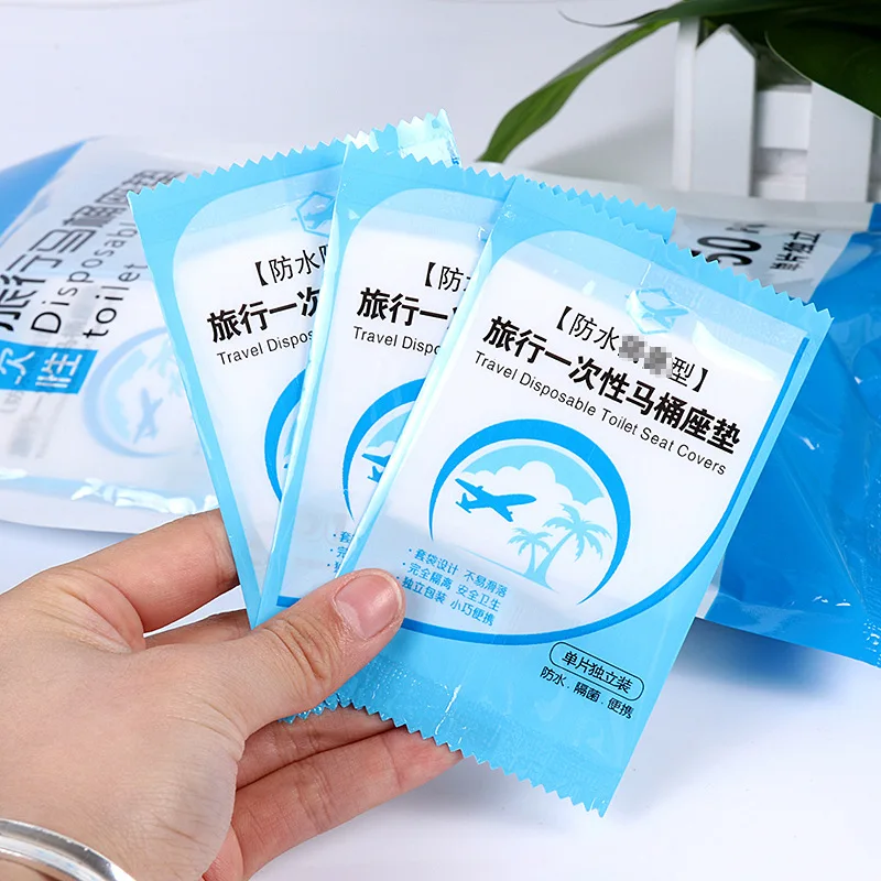 Disposable Toilet Seat Covers Portable Waterproof Safety Toilet Seat Covers Travel/Camping Bathroom Supplies 10/50PCS