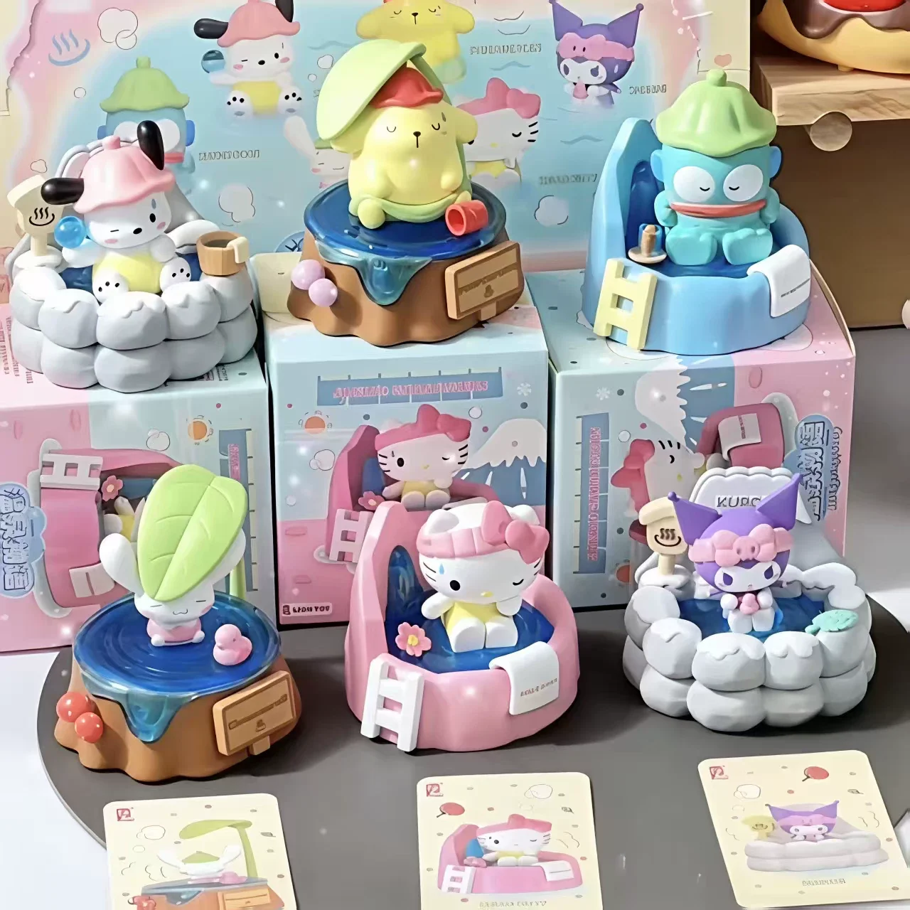 

Sanrio Hot Spring Story Blind Box Cute Collectible Anime Figure Doll Desktop Decoration Birthday Gift For Anime Lovers Toy