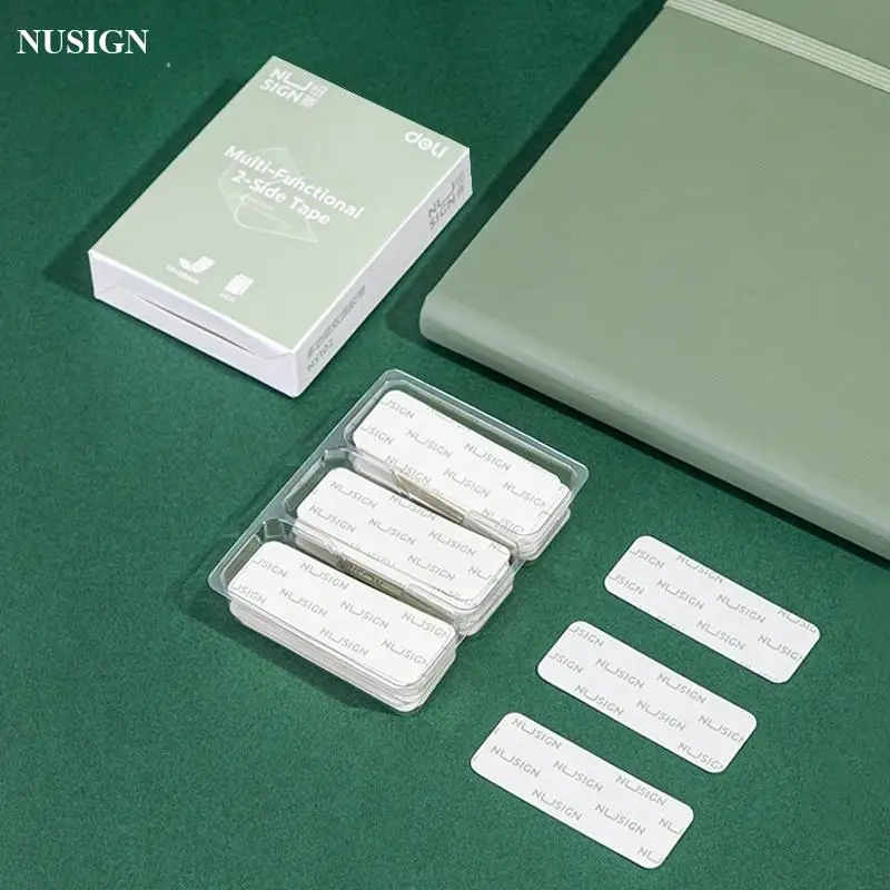 Deli Nusign NS102 NS102-S Multi-functional Double-Sided Tape 18x50mm Strong Adhesion 60 Pieces Box for Office And School Use