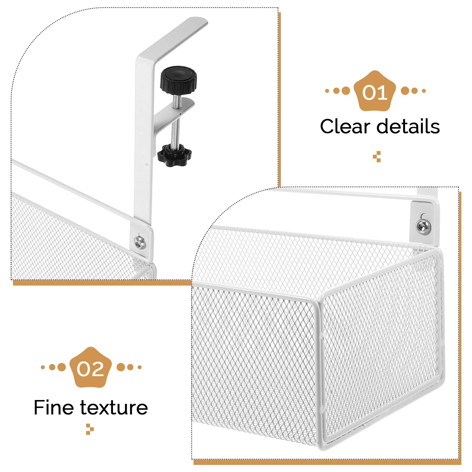 

Under Desk Storage Basket Organizer Metal Mesh File Document Holder For Office Home Study Clutter-Free Workspace