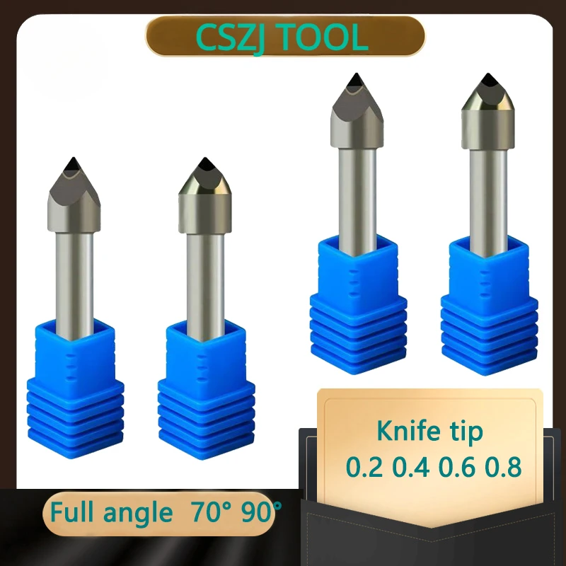 Diamond Engraving Cutter Granite Engraver Stone tools Marble Relief cnc Bit 4 edge PCD Shank 6 mm Milling carving Tool