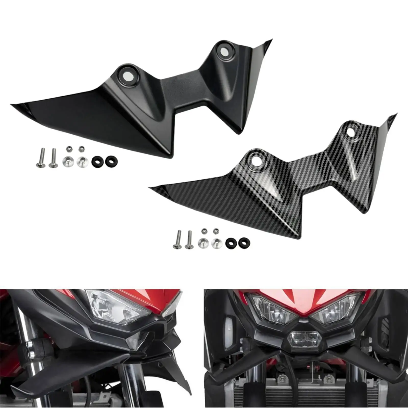 Plastic Aerodynamic Winglet Downforce Naked Frontal Spoiler for Kawasaki Z500 202