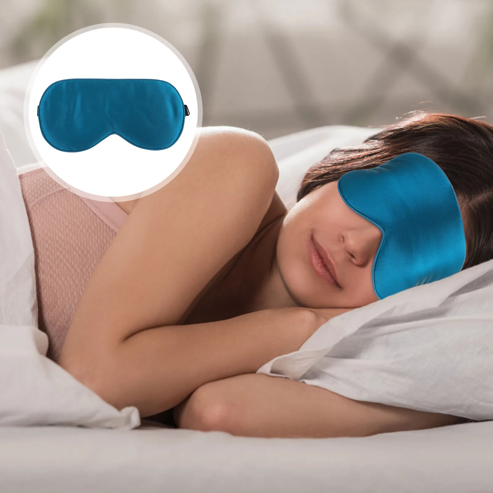 

Comfortable Silk Sleep Mask Eye Care Moisturizing Fine Lines Reduction Travel Home Use Christmas Gift