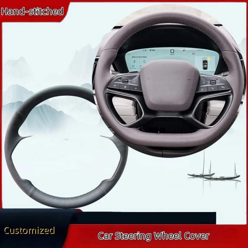 

DIY Custom High-quality Anti-slip Wear-resistant Microfiber Leather Steering Wheel Cover For BYD Song Plus Seal U 2020 2021-2025