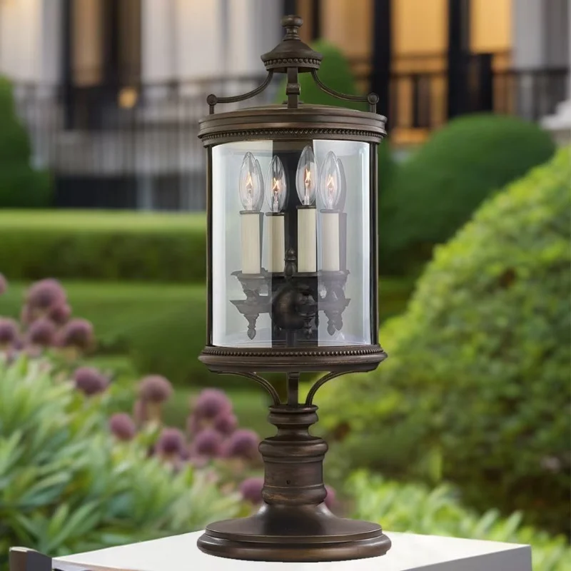 European antique door post light waterproof IP65 column main door light modern outdoor garden villa landscape light