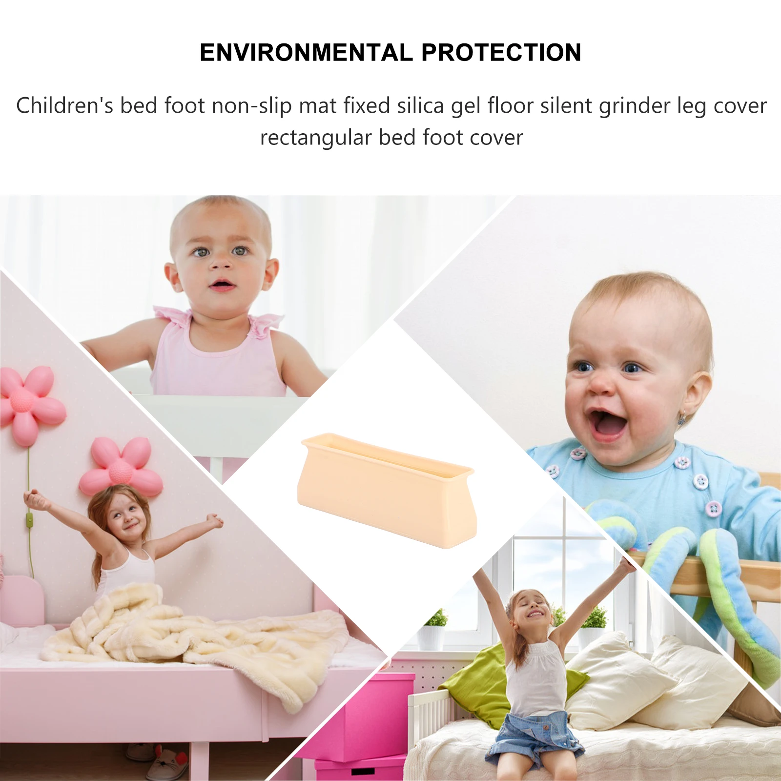 

8 Pcs Bed Leg Protectors Wear Resistant Silicone Feet Pads Furniture Protective Covers Desk Surface Anti Slip Mats Home