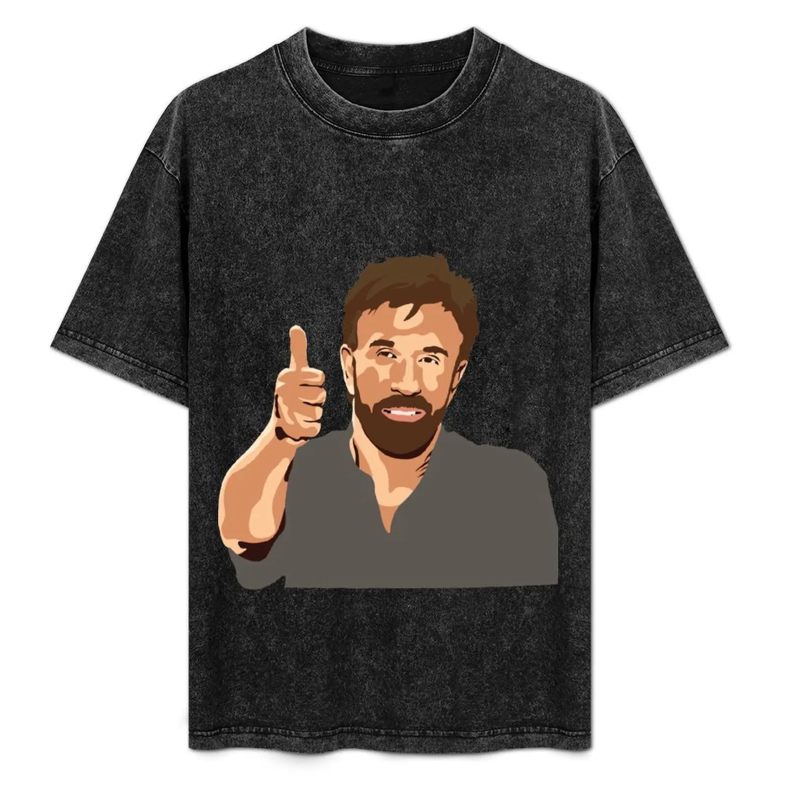 Chuck gives a thumbs up T-Shirt vintage sports fans vintage graphic tee black t shirts for men