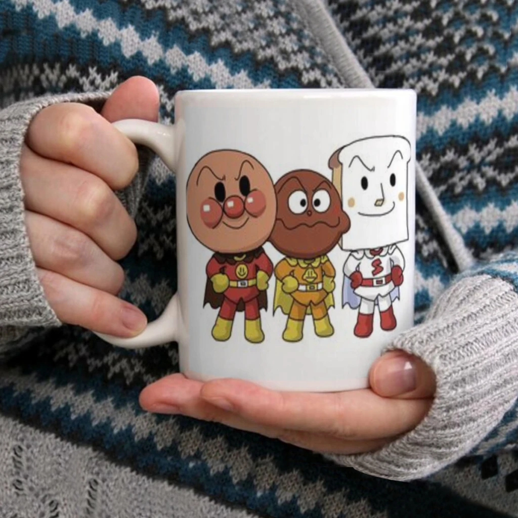 Anime A-Anpanman Classic Vintage Coffee Milk Cup Mocha  Mug Kawaii Cups Original Mugs 11oz