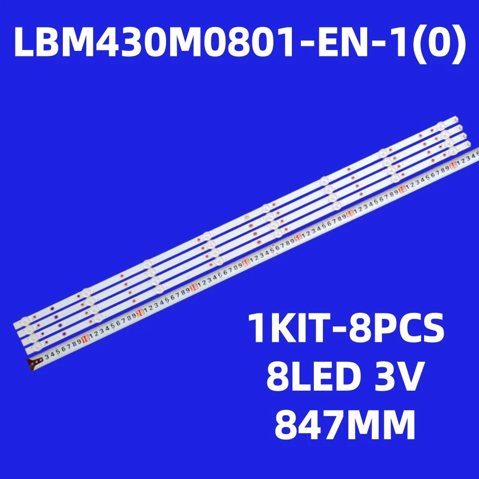 LED backlight strip for LBM430M0801-EN-1(0) 43PUS6162 43PUS6412 TP430U3-EQYSM.G LB4310D V0_00
