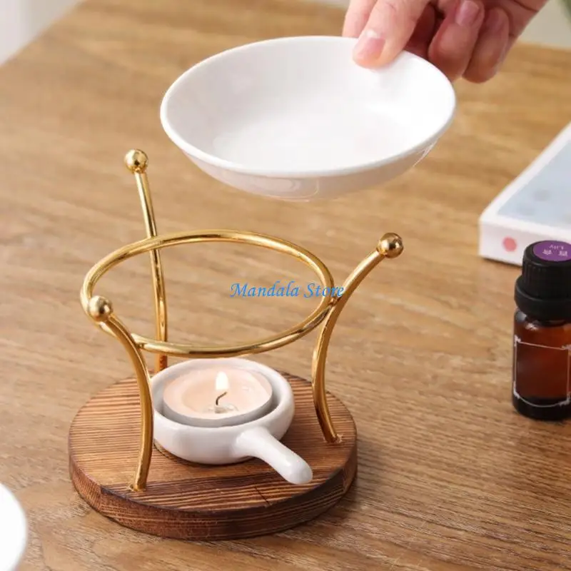 

U2JC Ceramics Oil Warmer Melt Burners Tealight Holder for Serenes Living Space