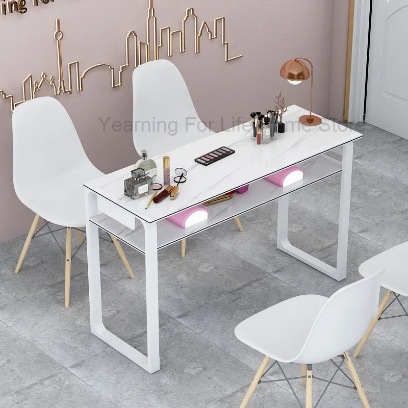 White Workstation Nail Desk Design European Wooden Organiser Nail Desk Luxury Nordic Tavolo Manicure Professionale Furniture