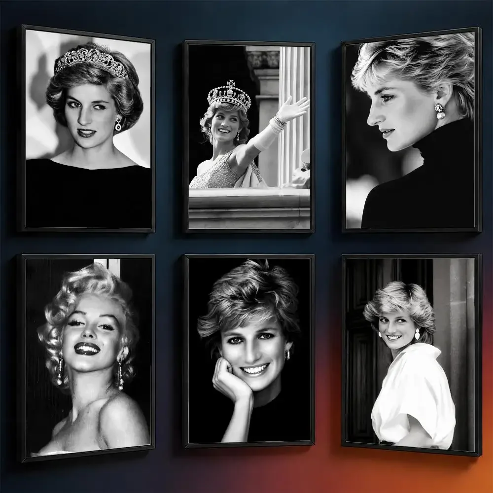 Royal Diana Princess Of Wales Lady Di Poster Wall Art PP Waterproof HD Self Adhesive Modern Home Decor Living Room Apartment