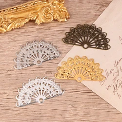20Pcs 38x21mm 4 Color Filigree Wraps Flower Connectors Metal Crafts Gift Decoration DIY Jewelry Making Fittings