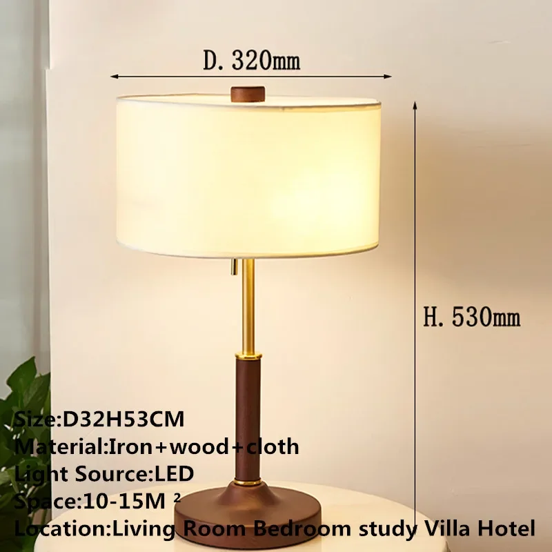 SEAN Contemporary Table Lamp Retro Creativity Living Room Study Villa Hotel Bedroom LED Bedside Desk Light