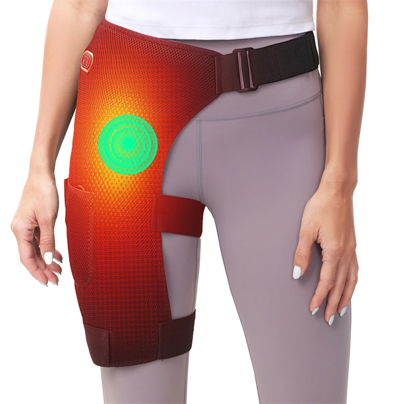 Heated Massage Hip Brace 3 Vibration Hip Support Back Thigh Buttock Hips Muscle Relaxation Home Office Use Hips Massager