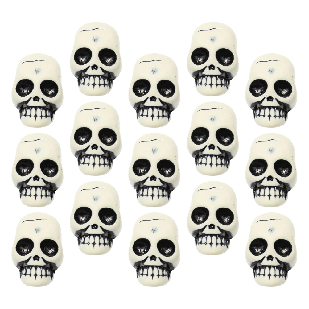 

25 Pcs Mini Skull Heads Halloween Miniatures Realistic Model Sculpture