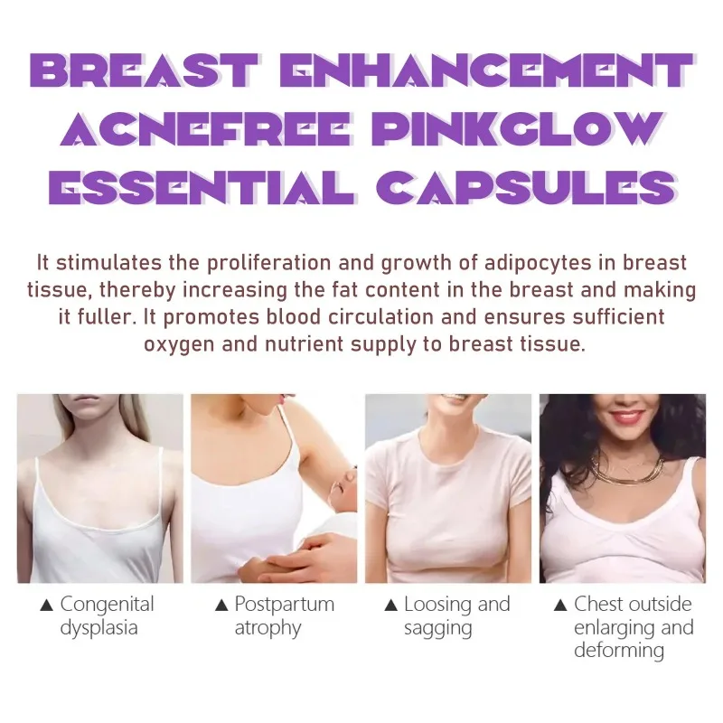 Breast Enhancement Capsule Promote Breast Lift Up Increase Tightness Moisturizing Smooth Anti-Sagging Breast Fast Growth Care